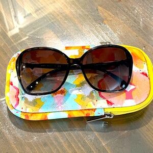 Authentic Acetate CC Bow Sunglasses 5205-A Tortoise with cute colorful case